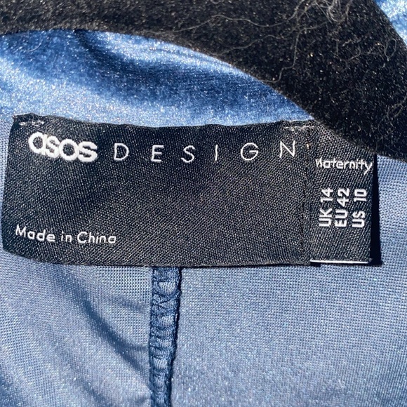 Holiday, Christmas New Year’s Eve Blue Velvet Size 10 maternity blazer - Picture 2 of 3